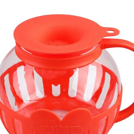 Микроволновая попкорница из боросиликатного стекла с крышкой двойного назначения для здоровых домашних перекусов, быстрое приготовление попкорна