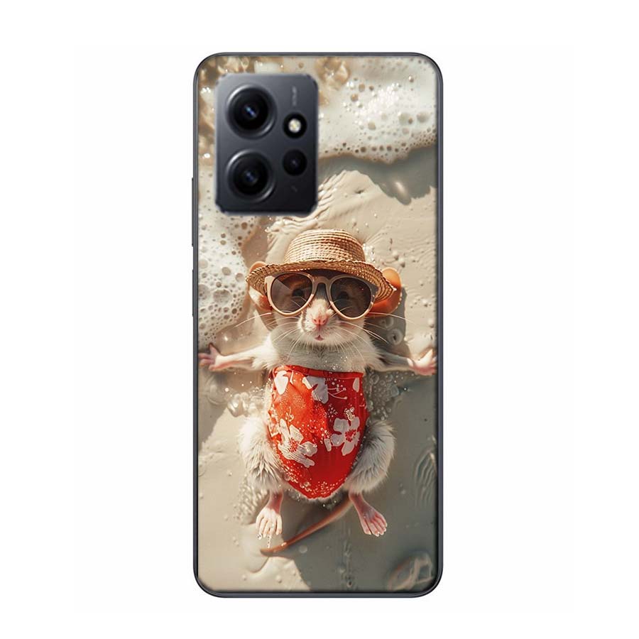 Cute Hamster Phone Case For Redmi Note 14 15 Pro 5G 13 12 Pro Plus 11 11T 11E 11S 10 Pro 10S 9 9S Cover Cell Clear TPU Capa Comp