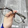 Anti Blue Light Ladies Square Myopia Glasses Ultralight Clear Transparent Computer Nearsighted Eyeglasses With Diopter 0 To -4.0