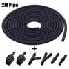 7Pcs/set Front Windscreen Wiper Arm Washer Nozzle Jets 4 Way Ajustable Check Valve Tube Pipe Hose 2m T Piece Straight Piece