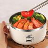 with Chopsticks and Fork Instant Noodle Bowl 1300ml Lunch Box Portable Ramen Bowl  Student