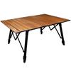 Waku fimac уличный стол для кемпинга деревянный стол с регулировкой высоты рулонный стол для кемпинга на открытом воздухе легкий деревянный рисунок коричневого дерева 90×60
