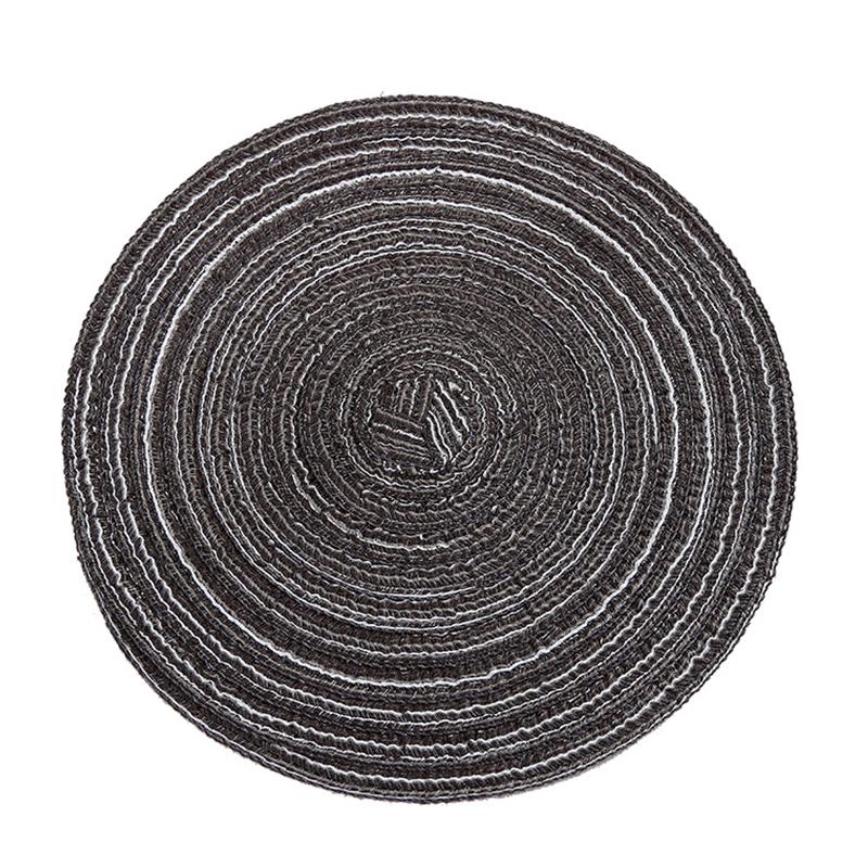 Coaster Table Mat Round PVC Placemat Kitchen Dining Table Mats Steak Pad Anti Slip Heat Resistant Placemats Home Decor