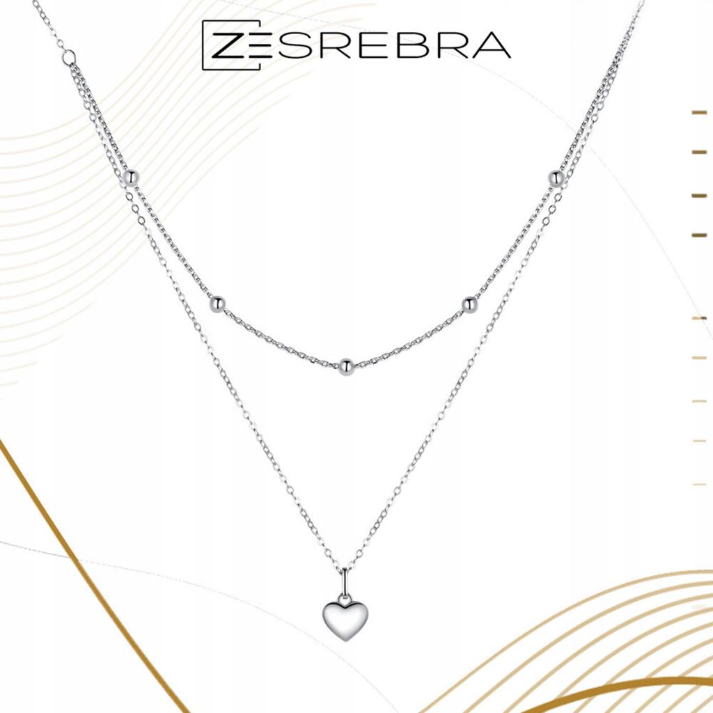Chain Pr 925 Heart Balls Double Pendant Balls S925