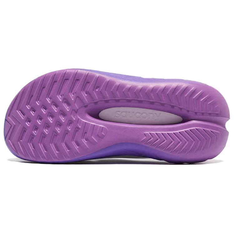 SAUCONY Cradle 2 Comfortable Versatile Land Galaxy Anti-Friction Shock Absorbing Slide Sandals Unisex Sandals White Purple S28903-13