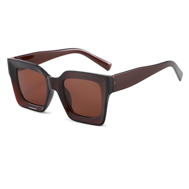 Retro Street Style Oversized Square Sunglasses With Uv400 For Outdoor Sports And Festivals