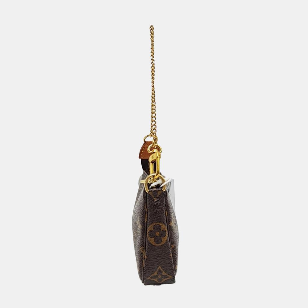 [Б/У] Louis Vuitton Мини-сумка Pochette Accessoires 'Коричневый Канвас Monogram' - Очень Хорошее Состояние #1JD79MS
