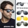 Rimless Round Flip Up Clip On Oversized Men Clip Flip Up Sunglasses Fishing Night Vision Driving Glasses Women