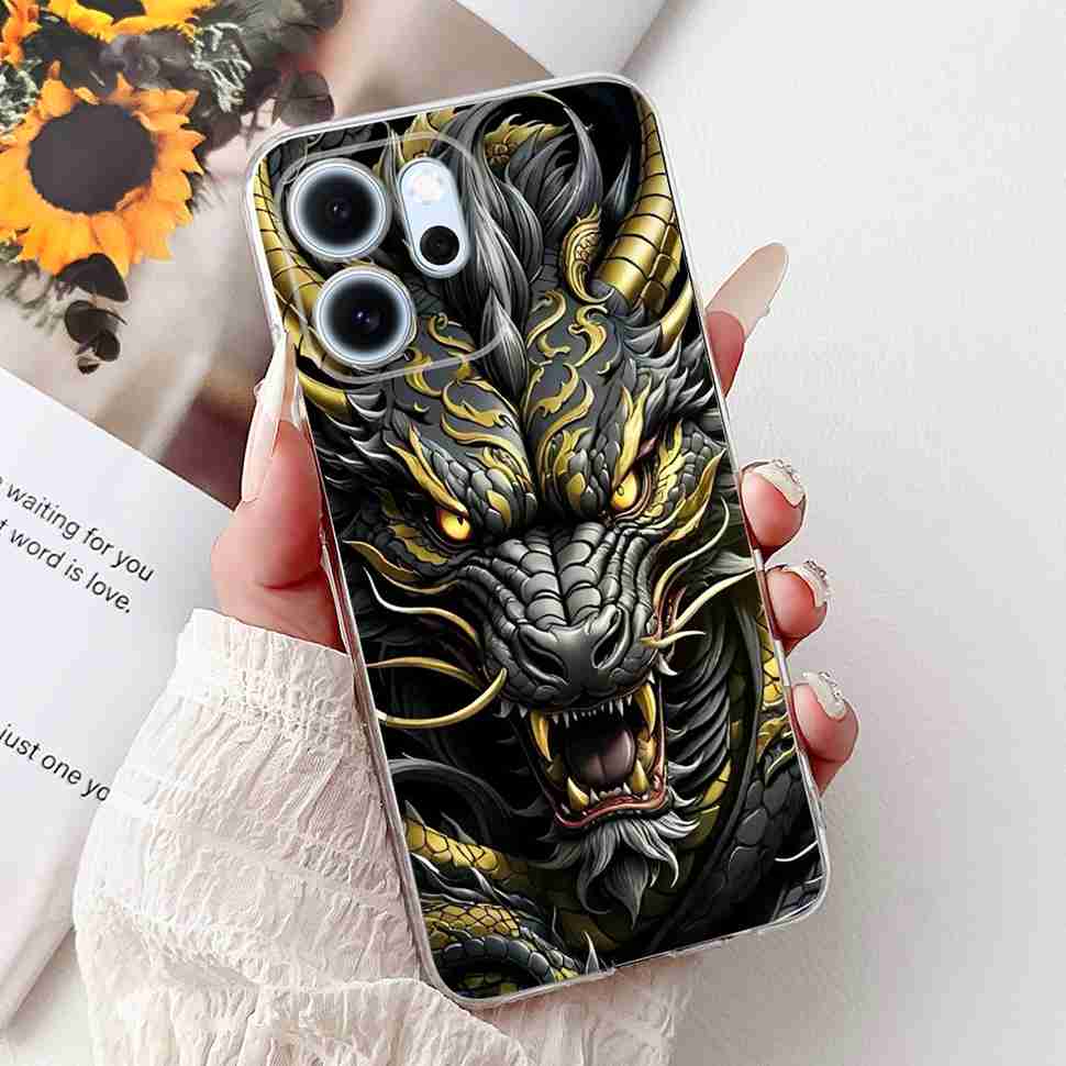 For Oppo Reno14 F 5G CPH27436.57" Case Colorful Butterfly Flowers TPU Soft Silicone Cover For Oppo Reno 14 F RENO14F Phone Cases