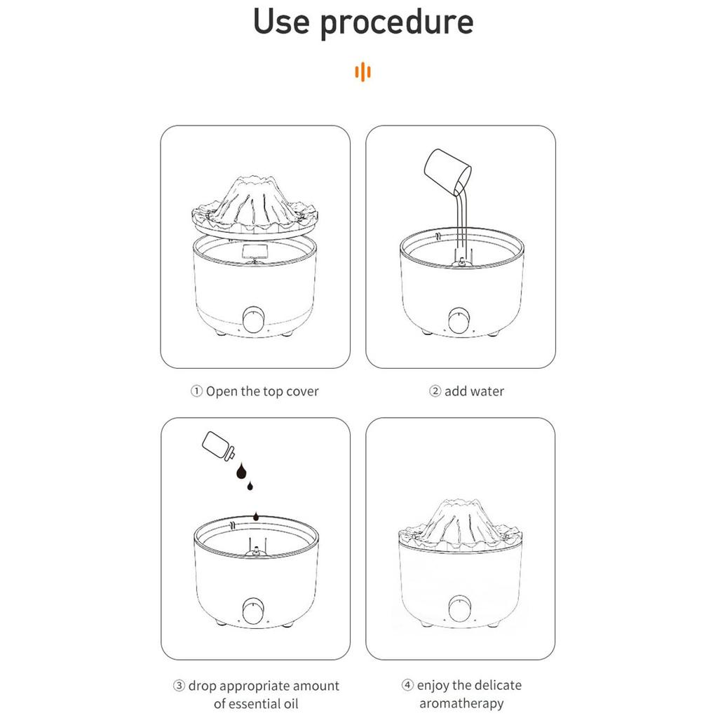 Увлажнители пламени вулкана, диффузоры с 7 цветными лампочками, диффузоры для ароматерапии, необходимое украшение для дома, комнаты, аромат