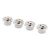 4Pcs Top Hat Knobs Electric Guitar Volume Tone Control Metal for Potentiometer Bass