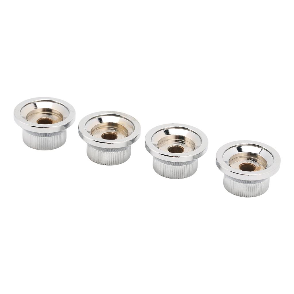 4Pcs Top Hat Knobs Electric Guitar Volume Tone Control Metal for Potentiometer Bass