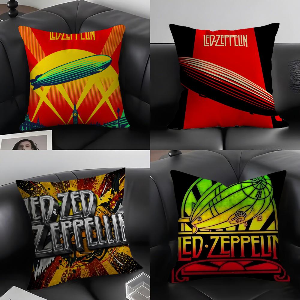 Band LLed ZZeppelin Cushion Cover Elegant Comfort Pillowcase Sofa Bed Doublesided Printed Invisible Zipper Home Decor
