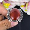 Carnelian Gemstone Handmade 925 Sterling Silver Jewelry Ring Size 7.5 KG-1715