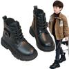 Boys Martin Leather Boots Children's Boots 2025 Autumn and Winter New Velvet British Boys Short Boots Children