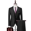 Men's Slim Fit Three-Piece Suit: Business Casual, Professional, Wedding Groom/Best Man Tuxedo.