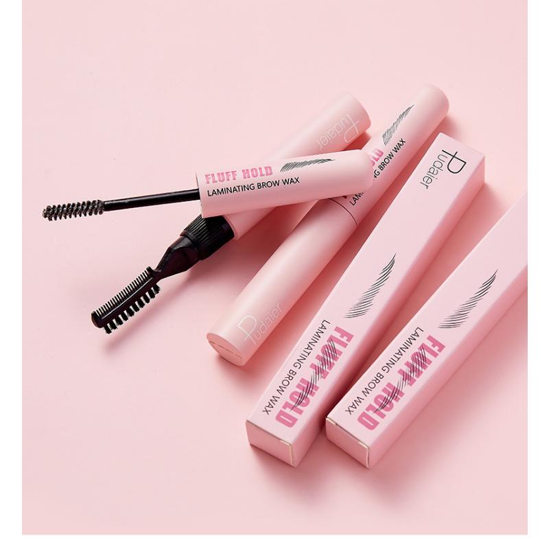 Pudaier Natural Трехмерный крем для бровей с расчесанными бровями Фиксированный крем для бровей Бесцветный набор Двусторонняя расческа для бровей Клей для бровей