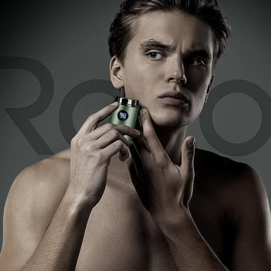 Мини-электробритва с ЖК-дисплеем, USB-перезаряжаемая, водонепроницаемая, для влажной и сухой езды, портативная мужская бритва для бороды, инструмент для удаления волос