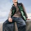 Жилет Li Ning Color Block Stand Collar Down Vest Unisex Vests Pasture-Green AMRT047-3