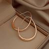Huitan Waterdrop Shaped Big Hoop Earrings for Women Minimalist Metal Earrings Daily Wear Temperament Statement Jewelry Drop Ship