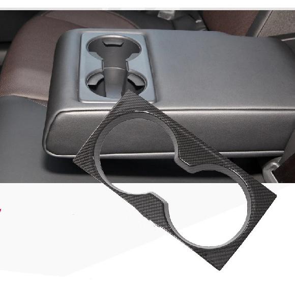 For Mazda 3 Axela Car Central Console Water Cup Cover Sticker Trim ABS Plastic Carbon Fiber Style