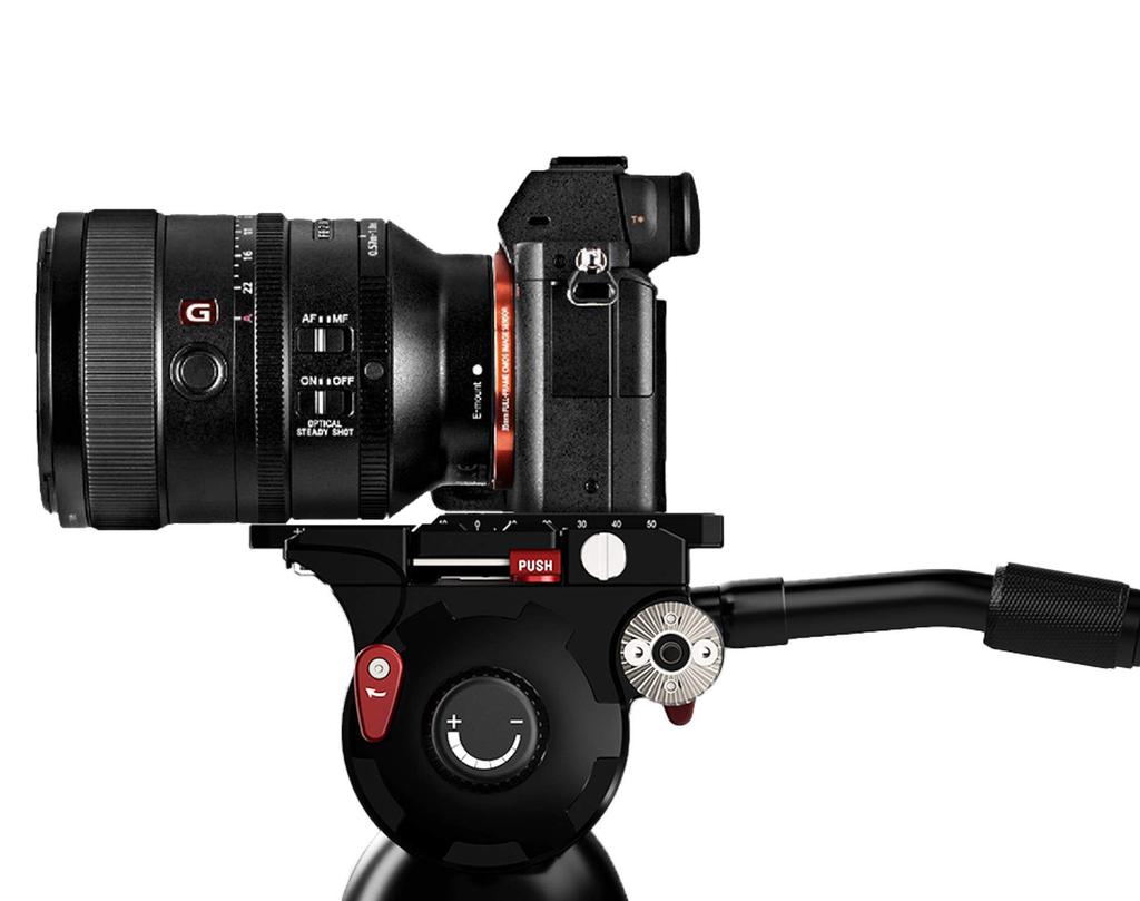 iFootage KOMODO K7 Video Tripod Head with Stepless Torque and Flat Base 5-Level Counterbalance, Adjustment, (Product Code 821645)