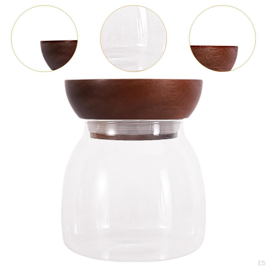 Прозрачная стеклянная банка для еды, кофейный модный контейнер для кухни