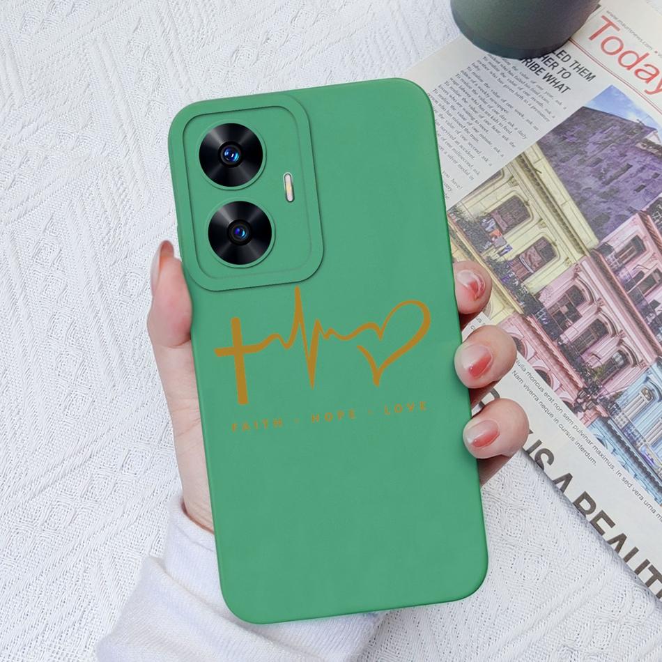 Чехол для телефона OPPO Realme C55 C35 C33 C31 Улучшенная защита камеры Жидкий силиконовый бампер Чехол для Realme C 55 35 33 31