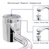 New U Shape Bathroom Sink Metal Faucet Expander 1080° Swivel 2-Mode,Splashproof Water-Saving Pressurized Sink Extension Filter