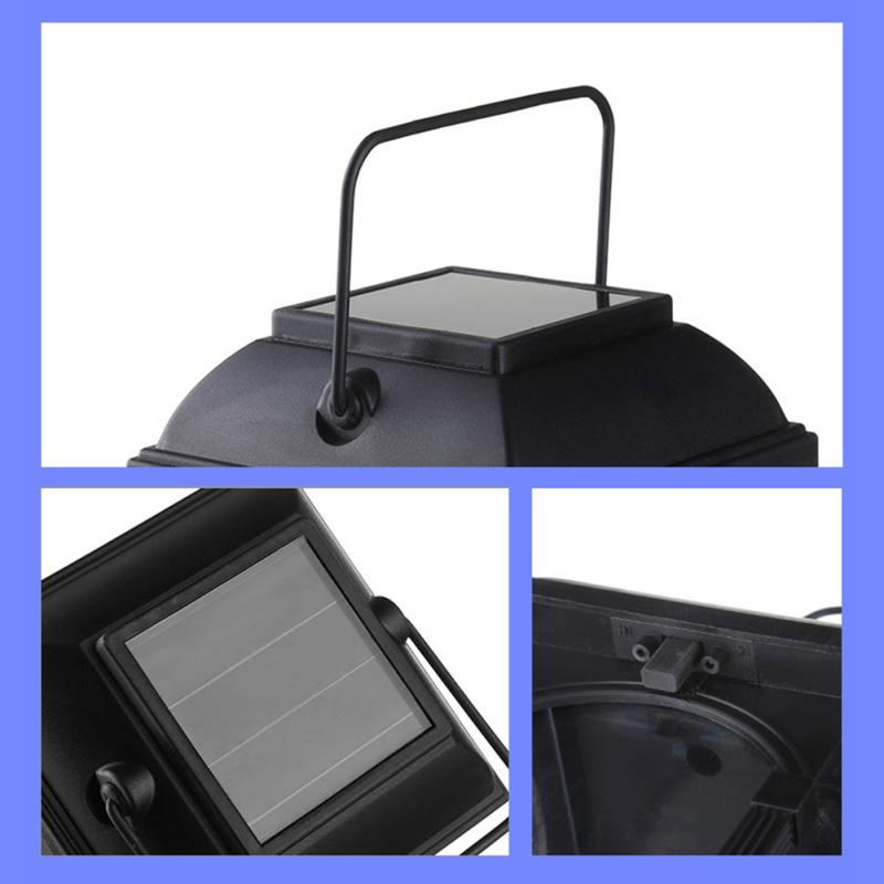 Ретро светодиодные солнечные свечи с ручкой IP44 водонепроницаемый открытый садовый подвесной декоративный стол