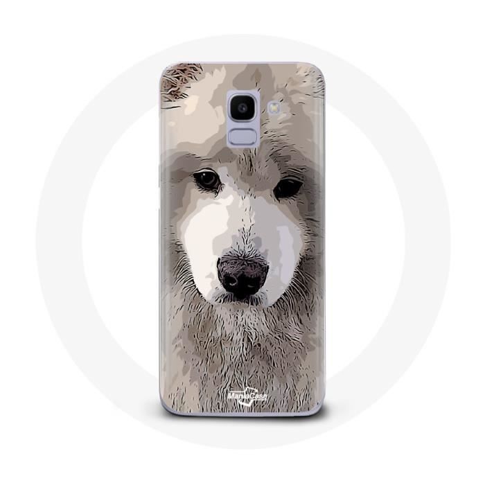 Case for Samsung Galaxy A8 2018 Samoyed Gray Dog Breed