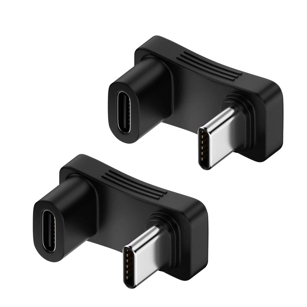 Адаптер для зарядки USB 3.1 Type C 10 Гбит/с PD100 Вт, разъемы Type C Male to Female U-образной формы 180 градусов для ноутбука, телефона, планшета
