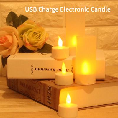 Usb-зарядка Светильник перезаряжаемый с беспламенными заряжаемыми светодиодными свечами