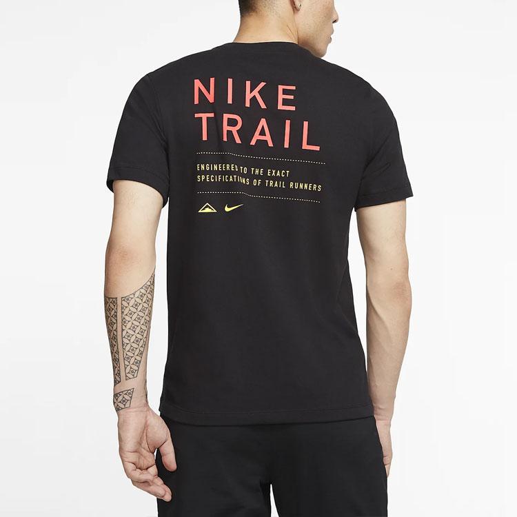 Nike Мужская футболка для бега с графическим логотипом Dri-FIT Trail, черная CT3858-010