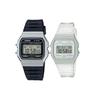 Casio Серия Standard Водонепроницаемые Маленькие Квадратные Кварцевые Часы Унисекс Черные Белые F-91WM-7A&F-91WS-7OS