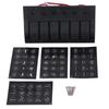 12V 24V LED Rocker Switch Panel 3 X 10A 3 X 15A 6 Gang Switch Panel with Overload Protector for Boat Yacht RV Bus