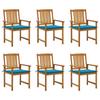 Day and Night - Day and Night Garden Chairs and Cushions 6 Units Solid Acacia Wood