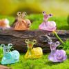 10PCS/Bag Cute Colorful Mini Luminous Snail Micro Landscaping Ornaments Figurine Decorations Glow In The Dark Car Home Ornaments