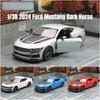Модель игрушечной машины 1/38 2024 Ford Mustang Dark Horse литой сплав миниатюрный металлический коллекционный подарок для детей мальчик ребенок