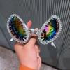 Инопланетные Очки Смешные Фестиваль Шар Стиль Вечеринка Солнцезащитные Очки Металлическая Цепочка Панк Песочные Фигуры Солнцезащитные Очки Мужчины и Женщины