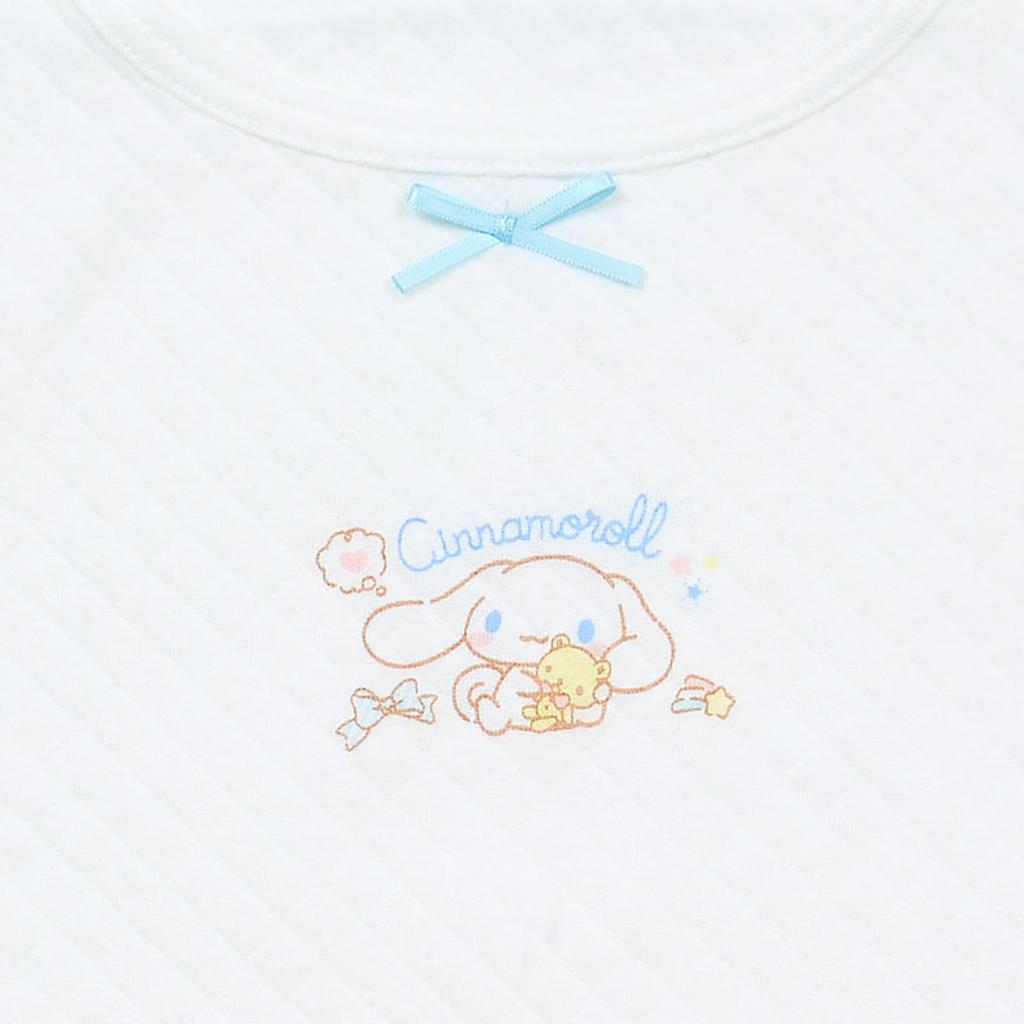 Детское стеганое белье с коротким рукавом, комплект из 2 шт., Cinnamoroll, 140 см, хлопок с именем, 2 узора для детей 227391 [Sanrio]