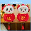 Panda Snake Lantern New Year Mascot Plush Toy Room Decoration Festivals Gift