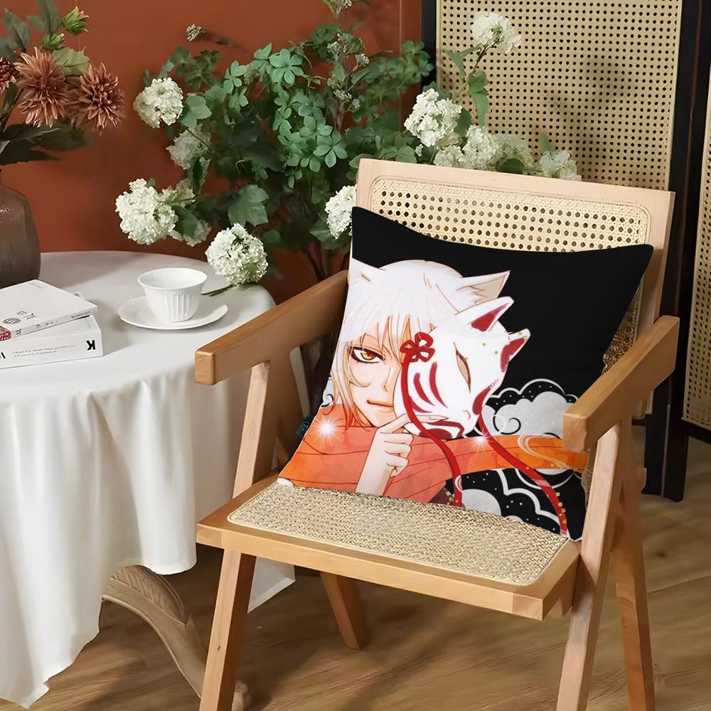 KKamisama HajimemashitaS Cushion Cover Silky Short Plush Invisible Zipper Dustproof Sofa Pillow Case for Home Decor