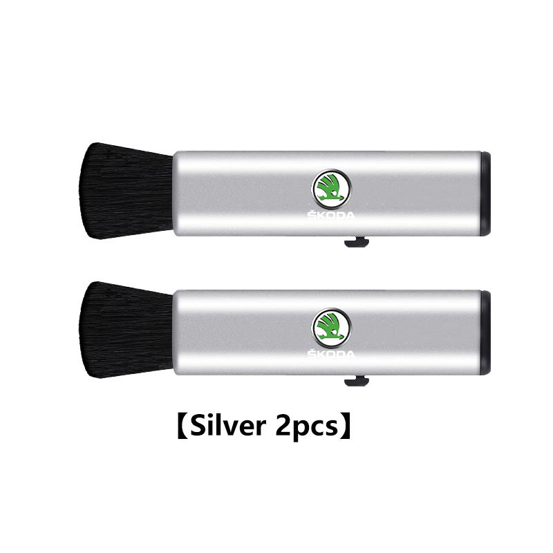 For Skoda Car Interior Soft Bristle Crevice Dusting Cleaning Tool Fabia 1 2 Octavia a7 RS Superb Rapid Yeti Karoq Vision