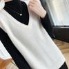 Женский кашемировый жилет Qinghe Cashmere 30% кашемир 70% шерсть осенне-зимний кашемировый жилет мягкий и теплый