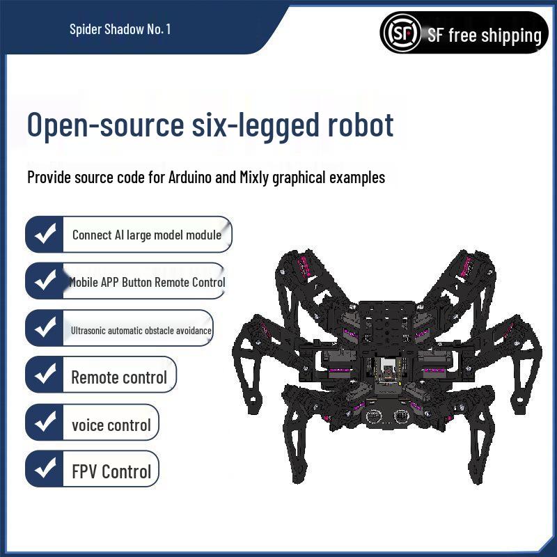 Робот-паук ESP32 Bionic с умным голосом и обходом препятствий