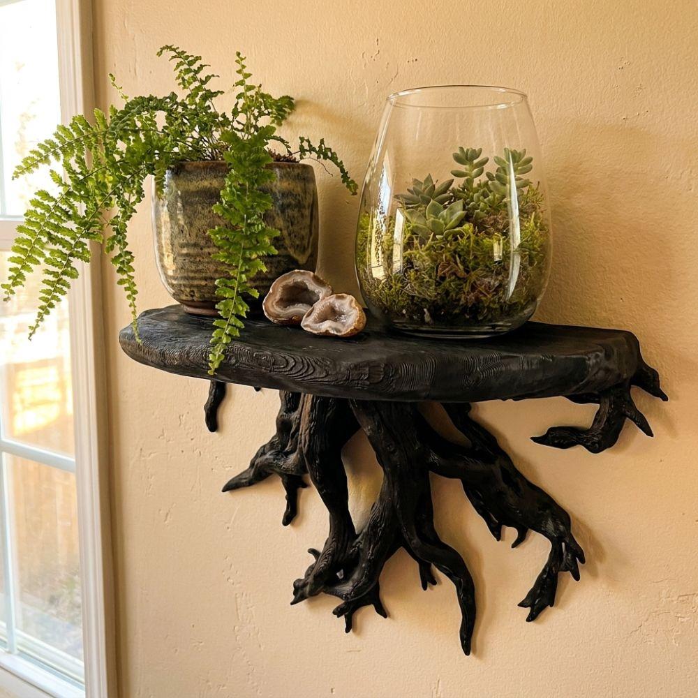 Plastic Driftwood Wall Floating Shelf 3D Printed Storage Stand Bedroom Decor
