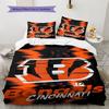 Cincinnati Bengals Pattern Bedding Set Quilt Cover Pillowcase Home Decor Gift (1 * duvet cover + 2 * pillowcase, without core)