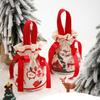 Christmas Velvet Gift Bag Santa Drawstring Bag Candy Apples Handle Bag Christmas Tree Hanging Decoration New Year Christmas Gift