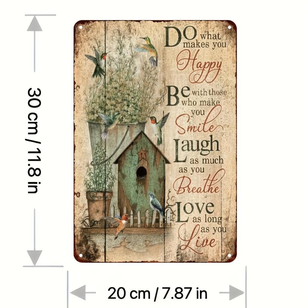 1pc Gather Here with Grateful Hearts Vintage Metal Tin Sign (8"x12"/20 Cm *30 Cm) Metal Tin Sign Vintage Metal Tin Sign for Room